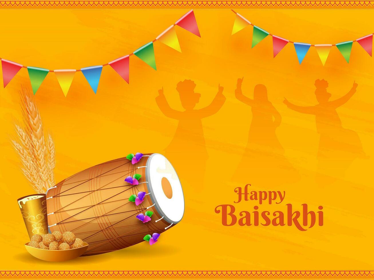 contento baisakhi concepto. vector