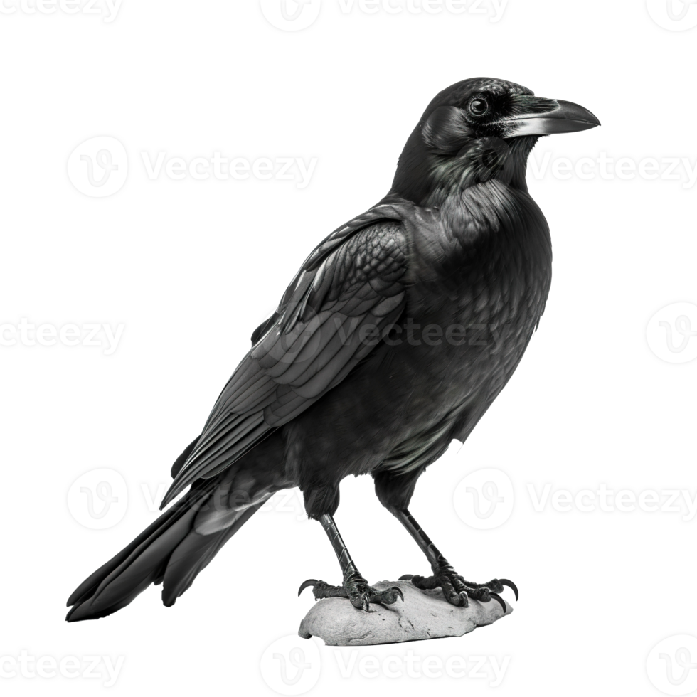 Crow isolated on Transparent background, generate ai png