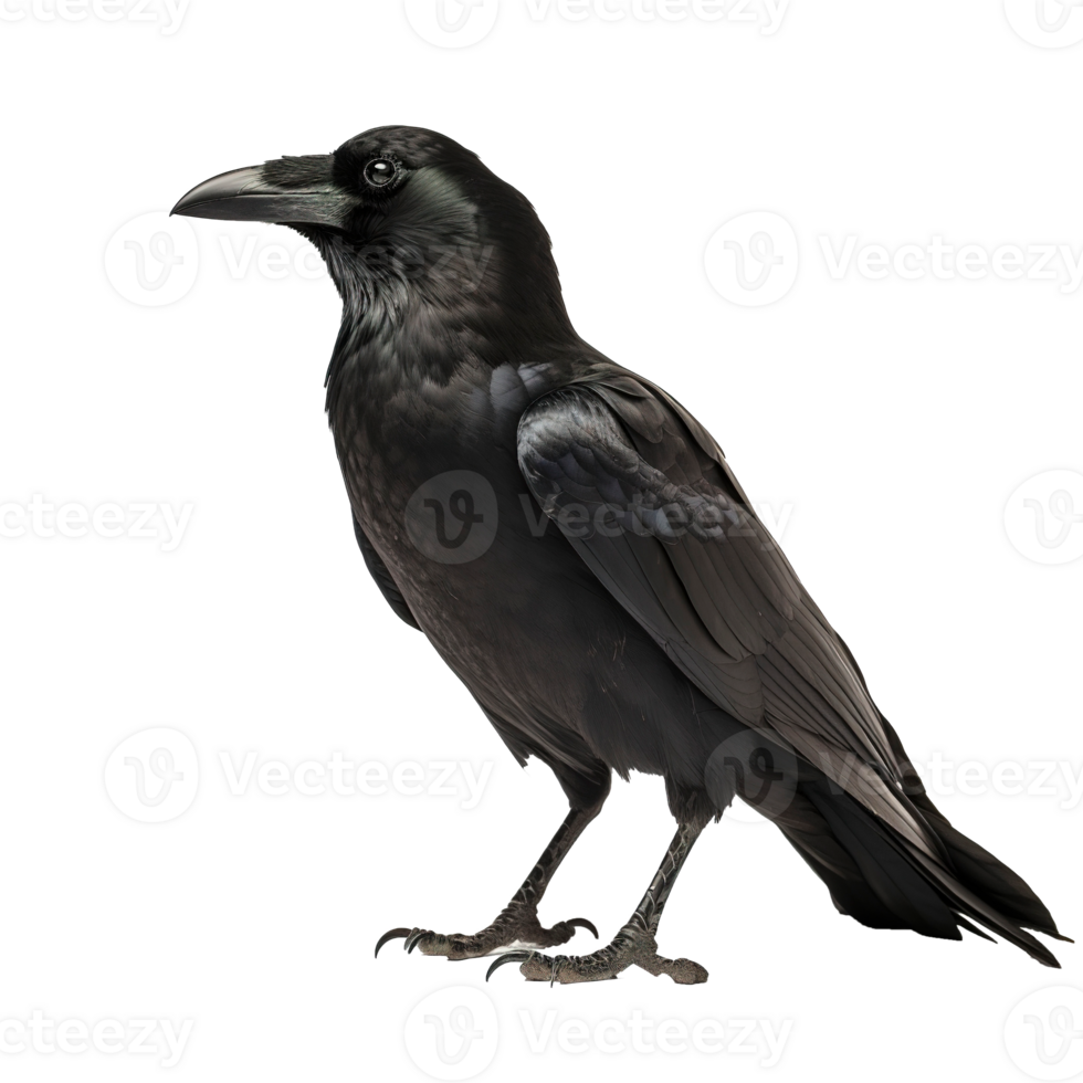 Crow isolated on Transparent background, generate ai png