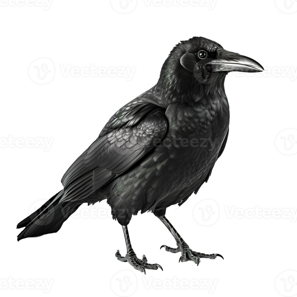 Crow isolated on Transparent background, generate ai png