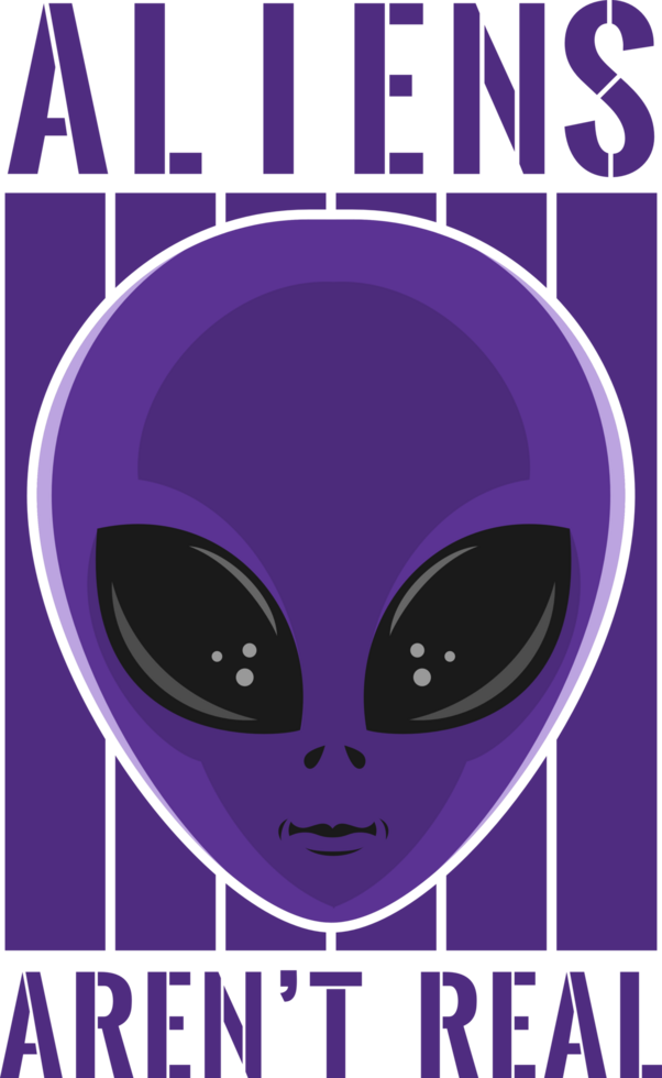 los extraterrestres no son reales, diseño de citas de tipografía extraterrestre y ovni. png