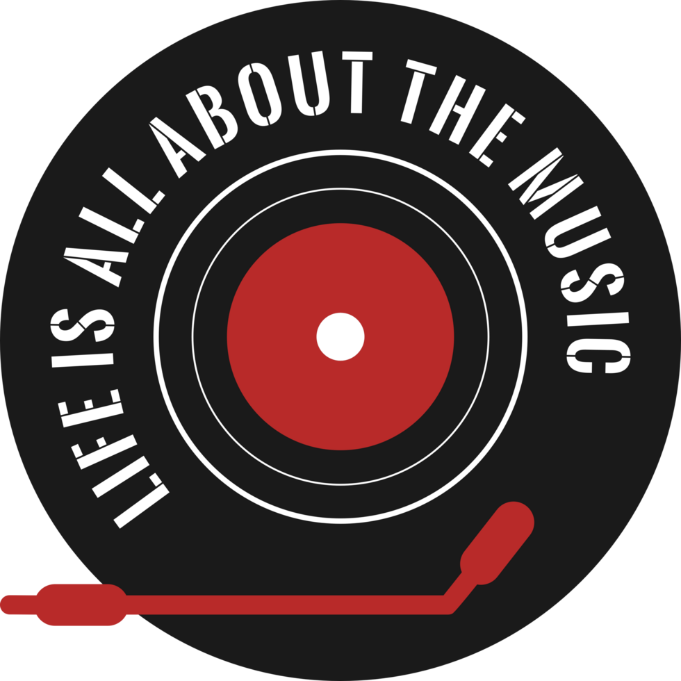 Life is All About the Music, Music Typography Quote Design. png