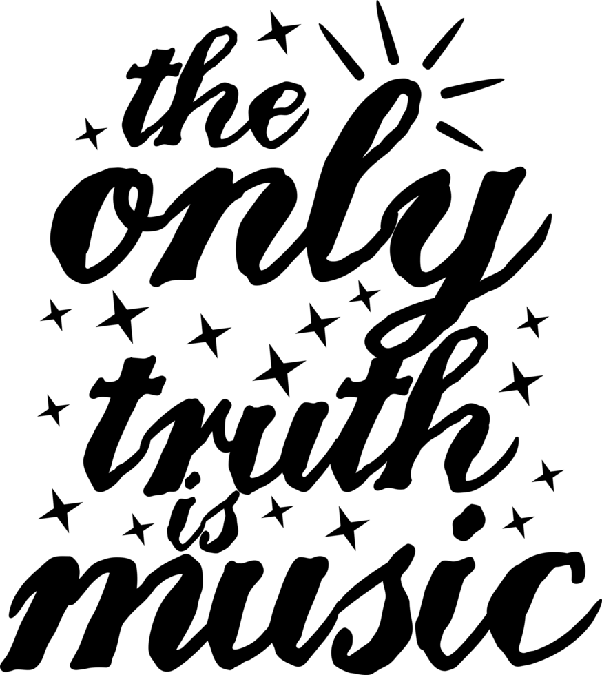 el solamente verdad es música, música tipografía citar diseño. png