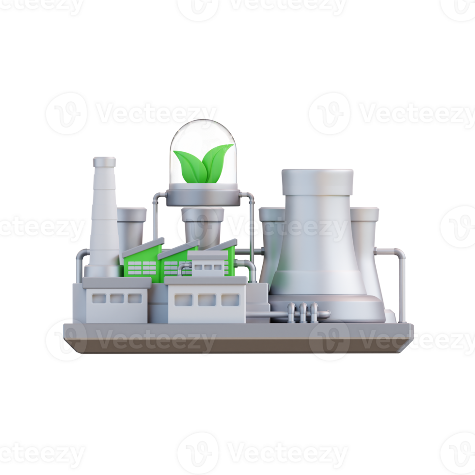 3d illustration of plant power plant png