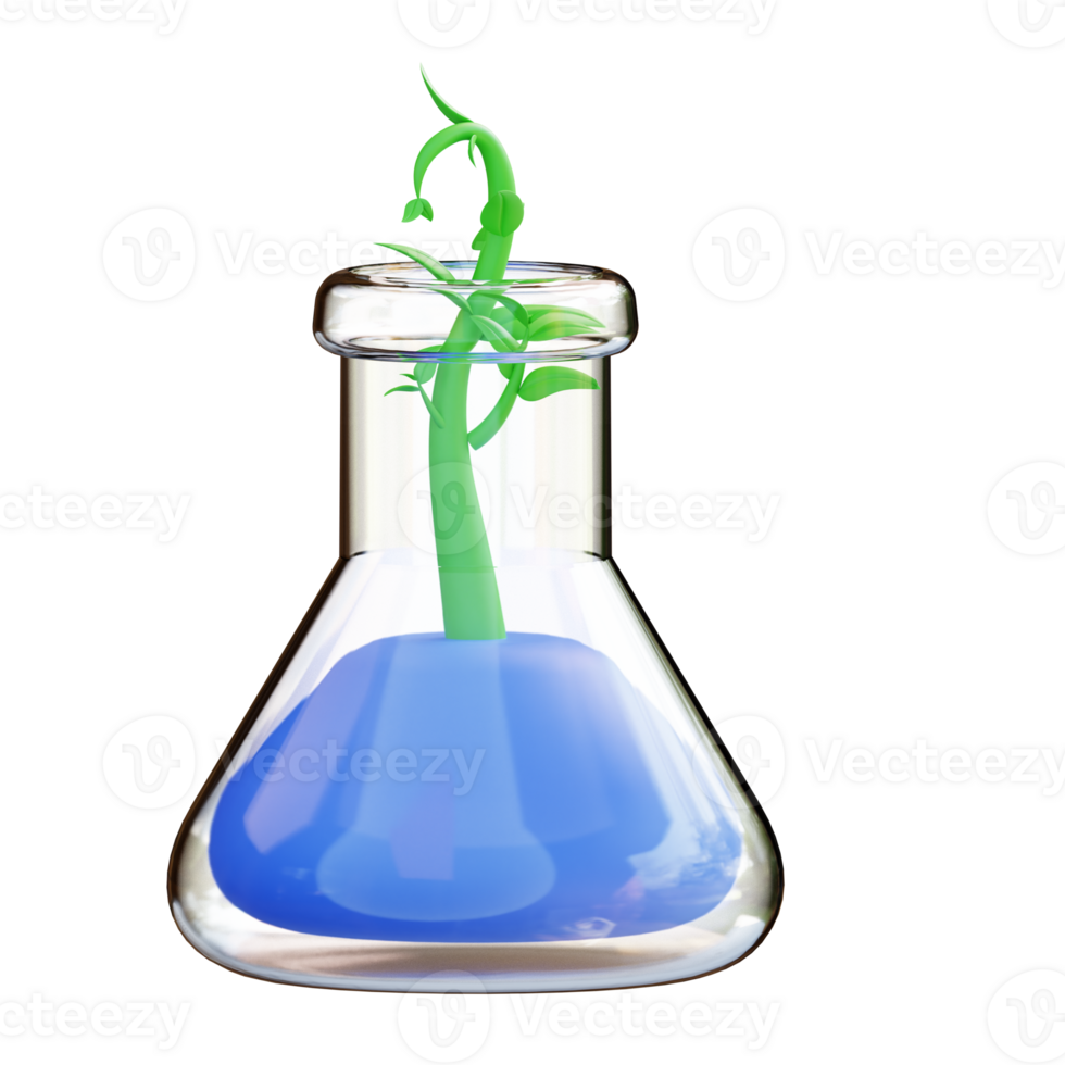 3d illustration of plant analysis png