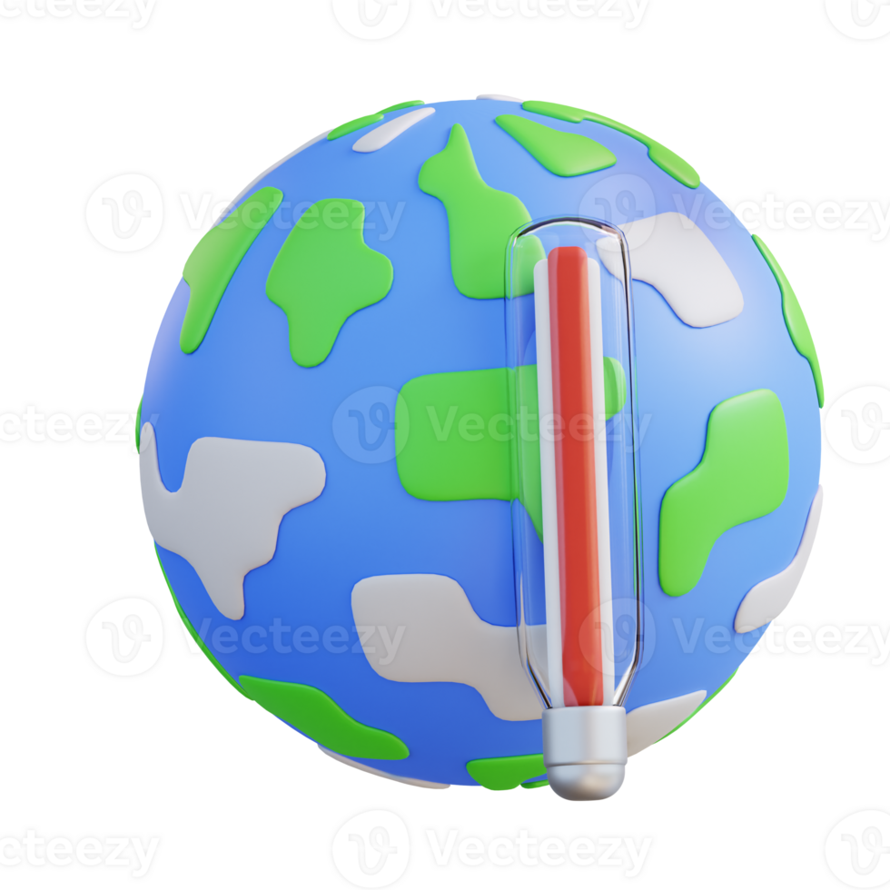 3d illustration of global warming png