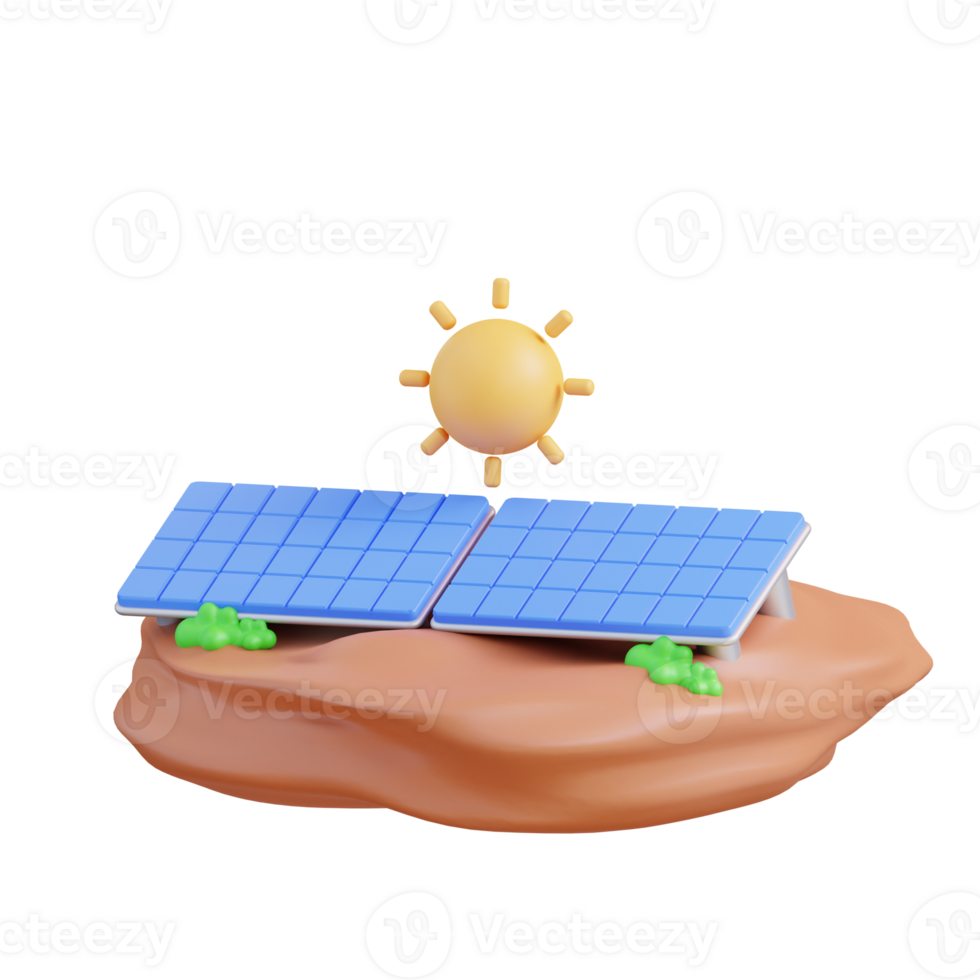 3d illustration of a solar panel png