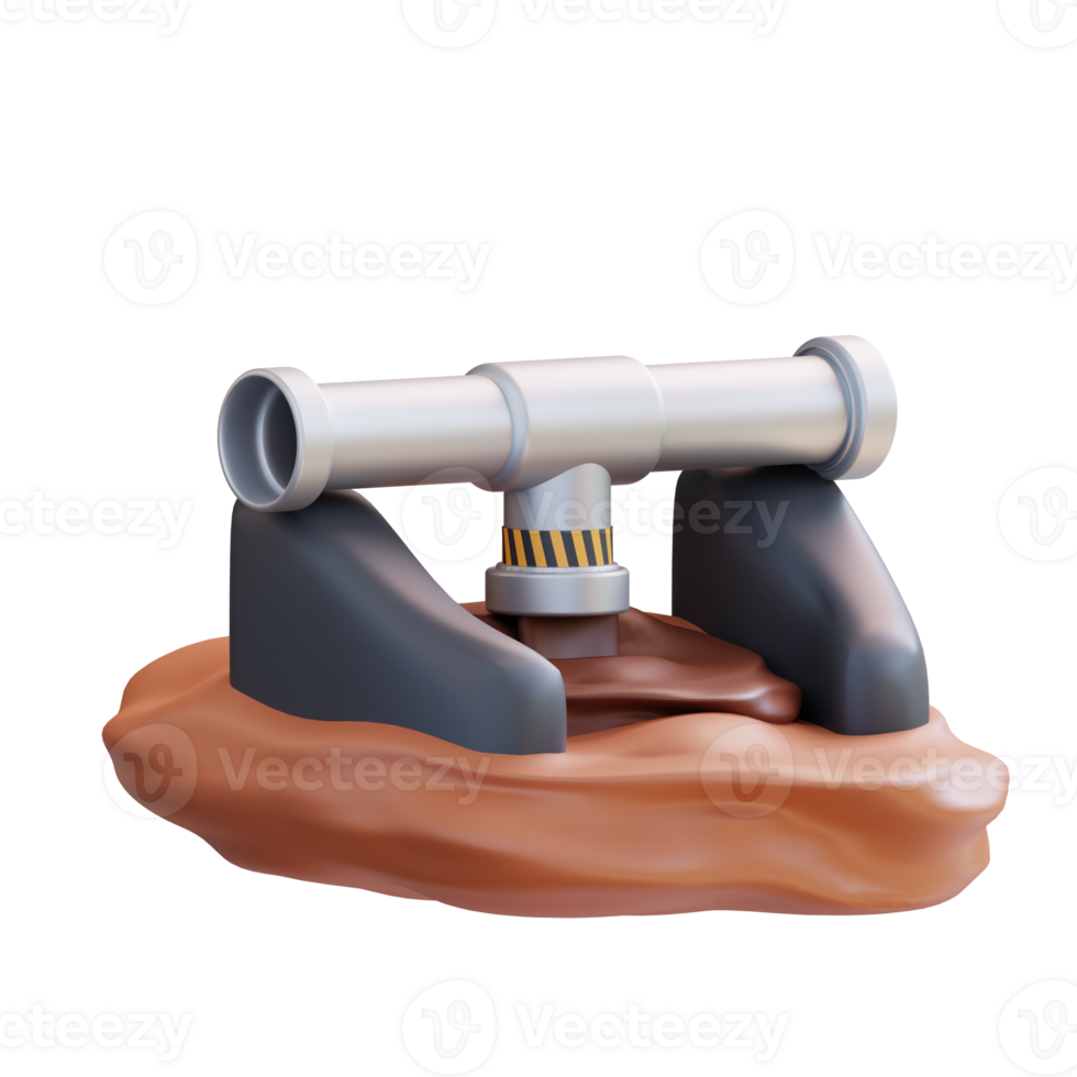 3d illustration of factory waste png