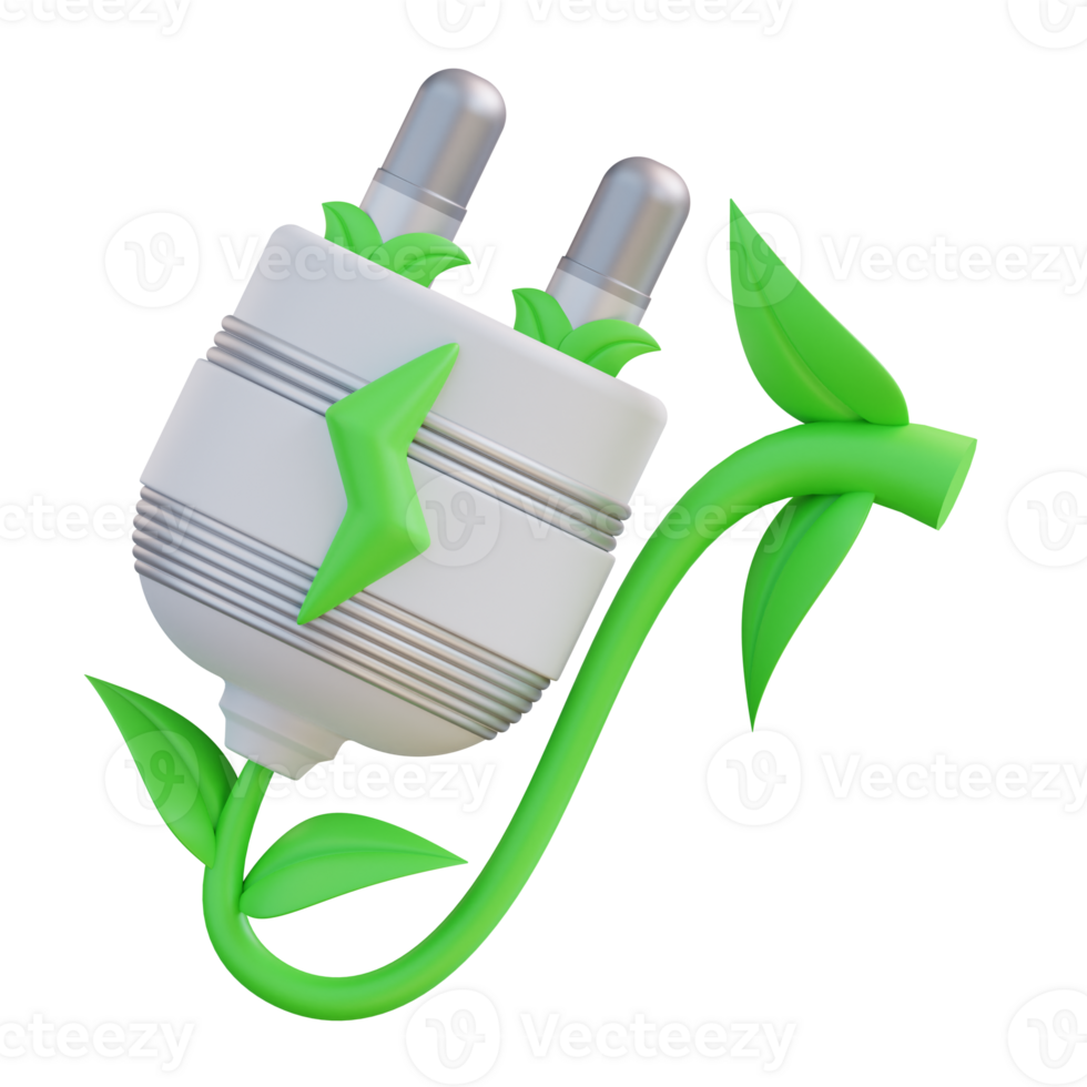 3d illustration of charging plant png