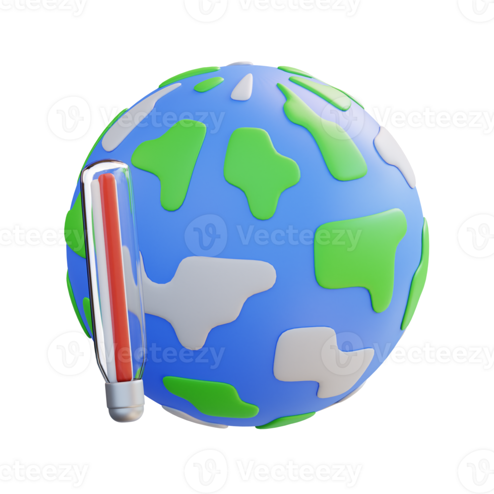 3d illustration of global warming png