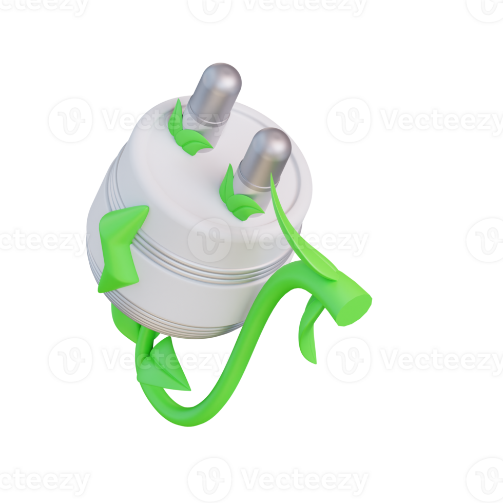 3d illustration of charging plant png