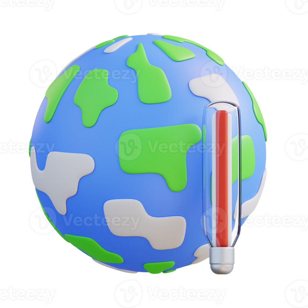 3d illustration of global warming png