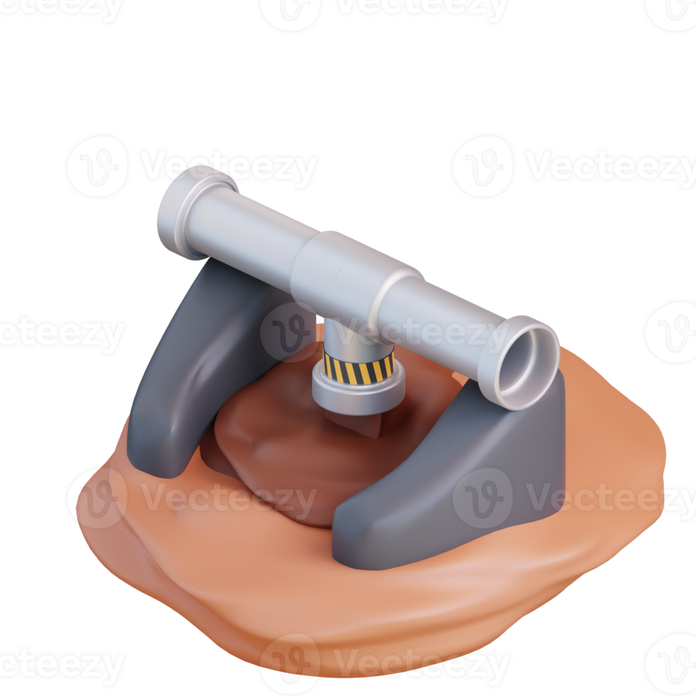 3d illustration of factory waste png