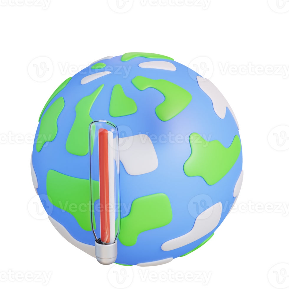 3d illustration of global warming png