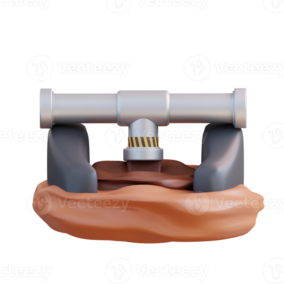 3d illustration of factory waste png