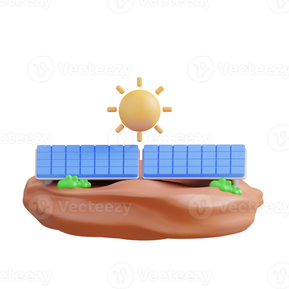 3d illustration of a solar panel png