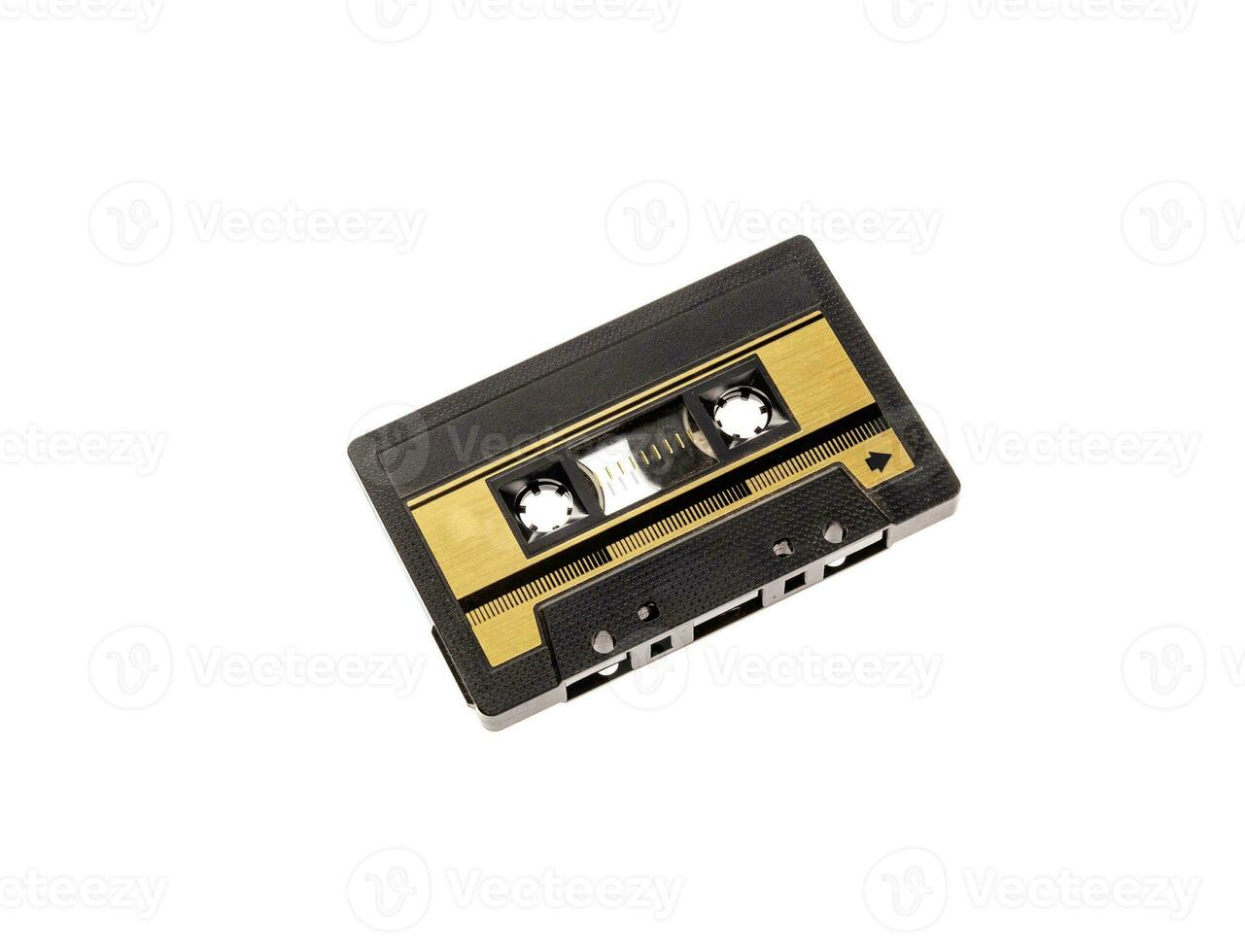 vintage cassette tape isolated white background. photo