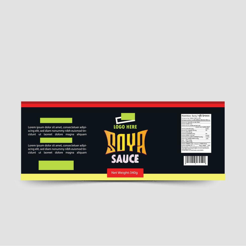 label design soya sauce label design vector