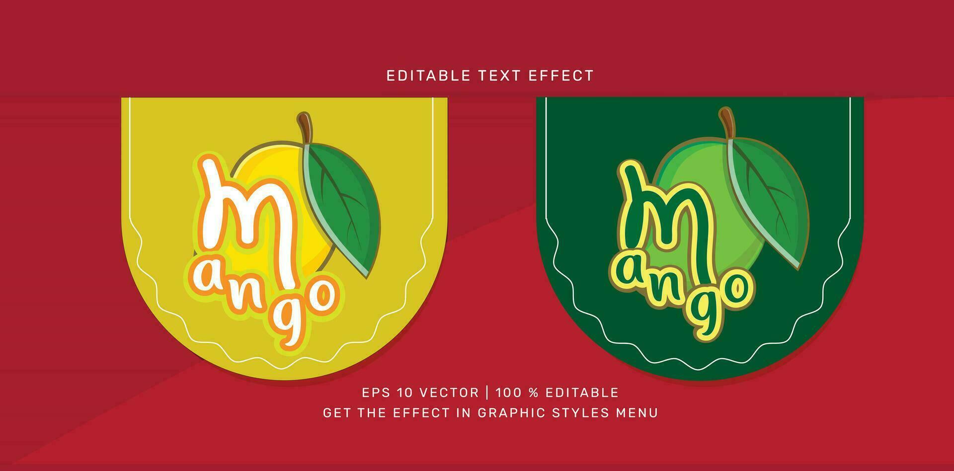 mango editable texto logo vector