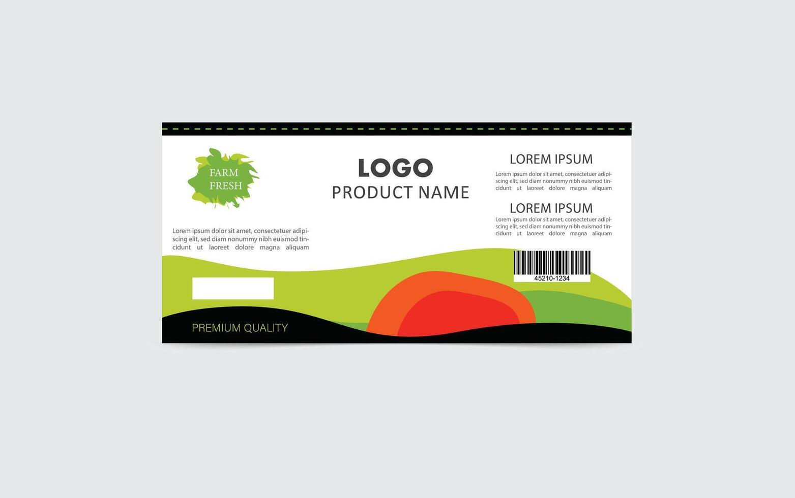 product label free template design vector