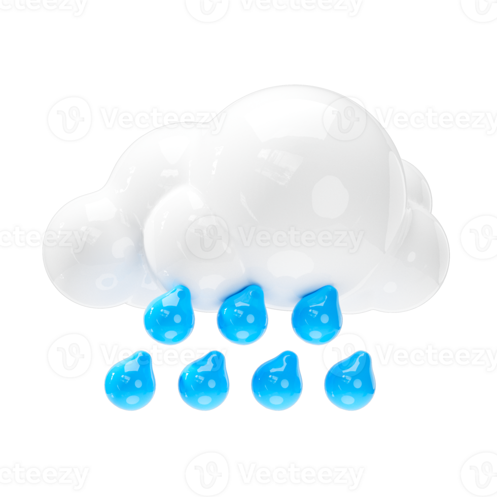 Heavy rain weather icon, Weather forecast sign png