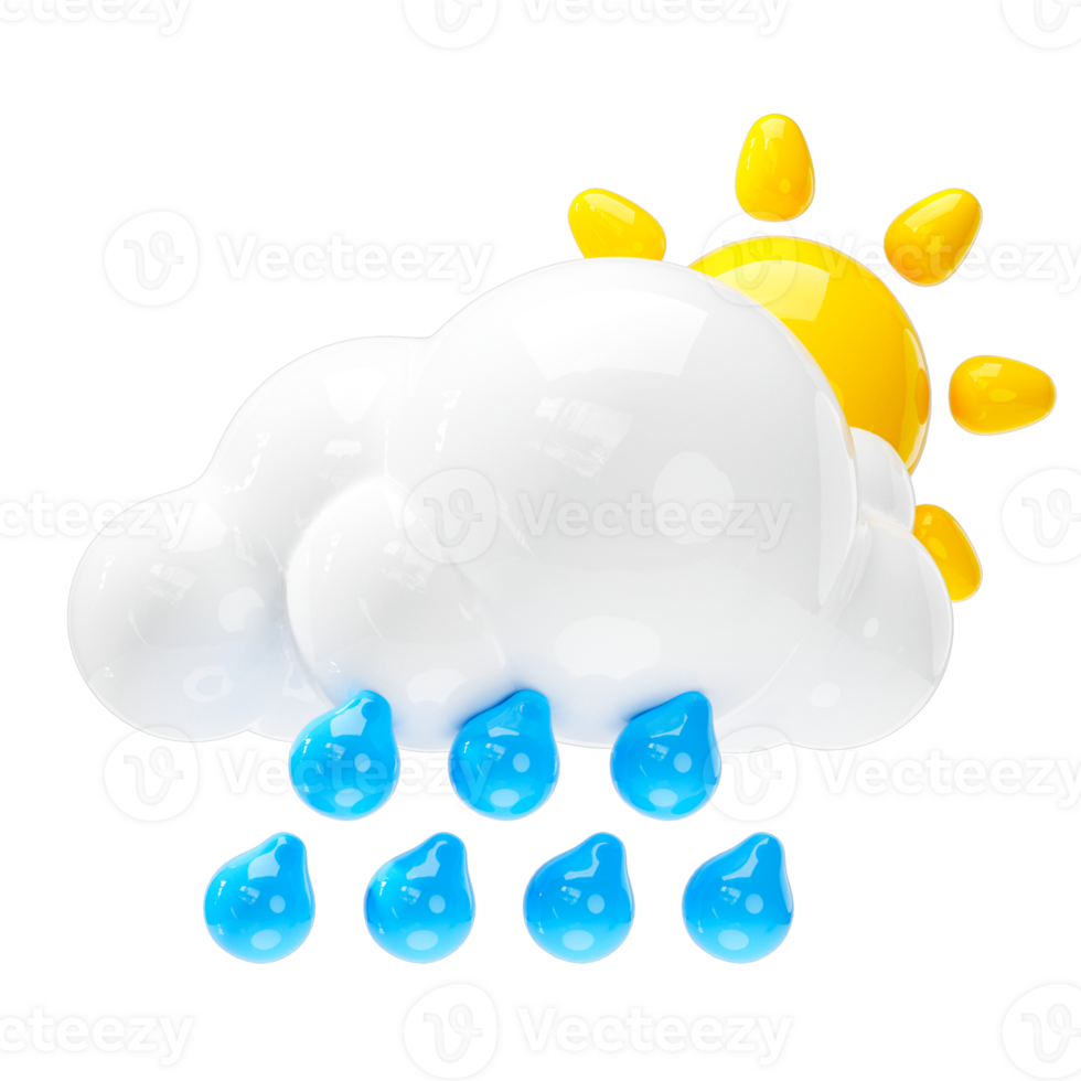 licht regen weer icoon, weer voorspelling teken png