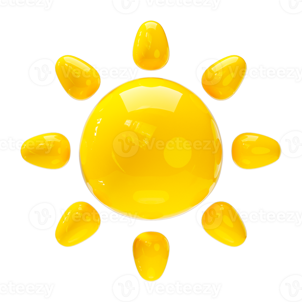 Sunny day icon, Weather forecast sign png