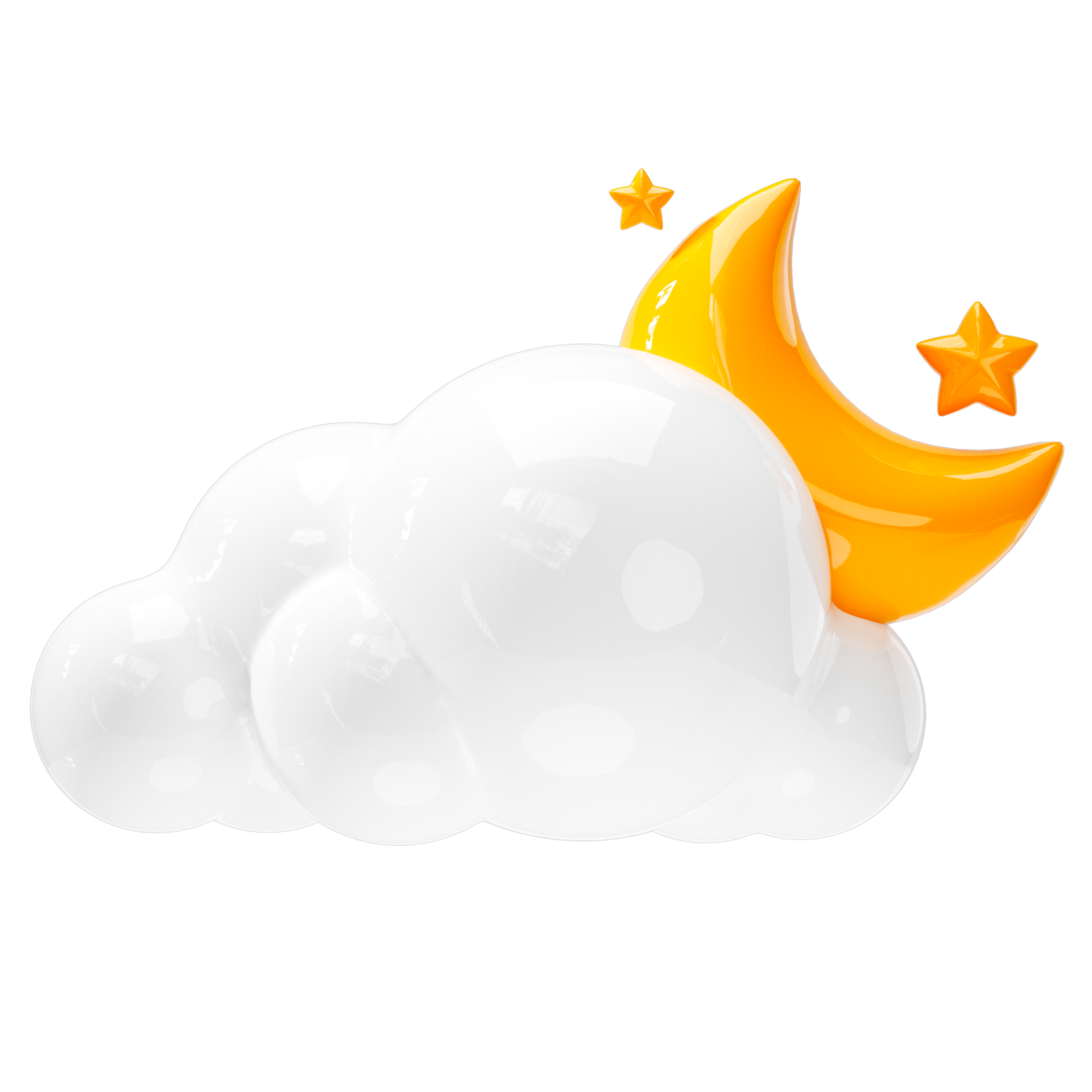 Moon with Clouds Weather Icon PNG Clip Art - Best WEB Clipart