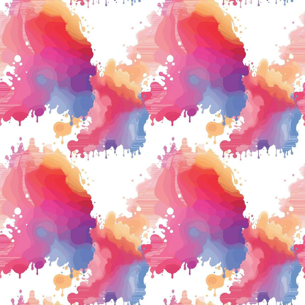 Abstract splash watercolor seamless pattern. vector