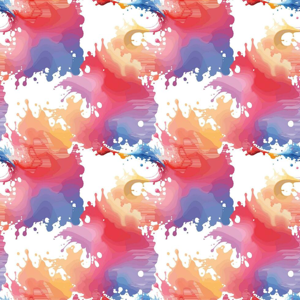 Abstract splash watercolor seamless pattern. vector