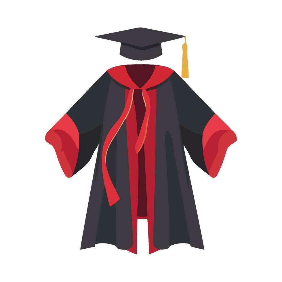 Successful graduation symbolized by gown icon isolated vector