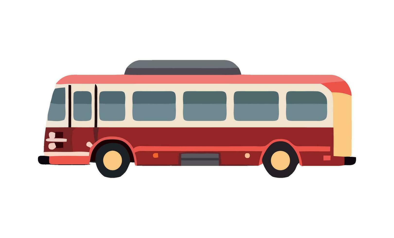 Tour bus transportation vehicle icon isolated vector