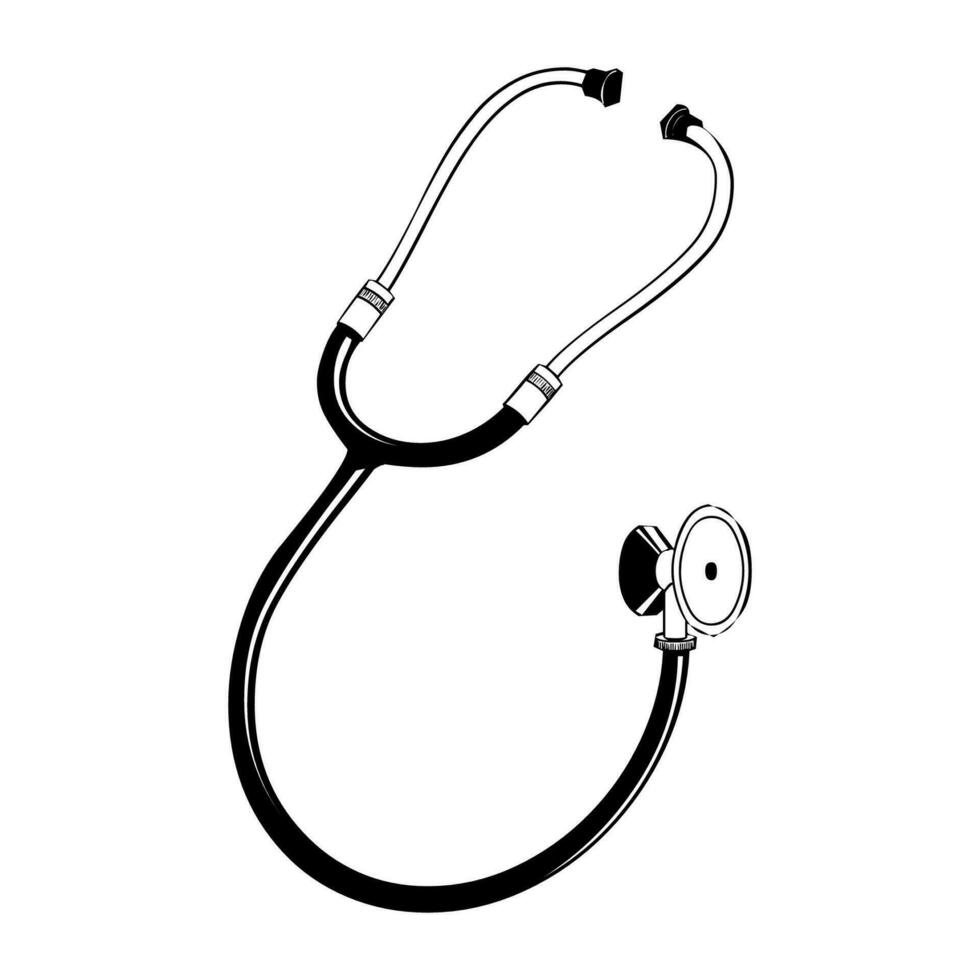 Stethoscope sign icon. Vector illustration of medical doctor.