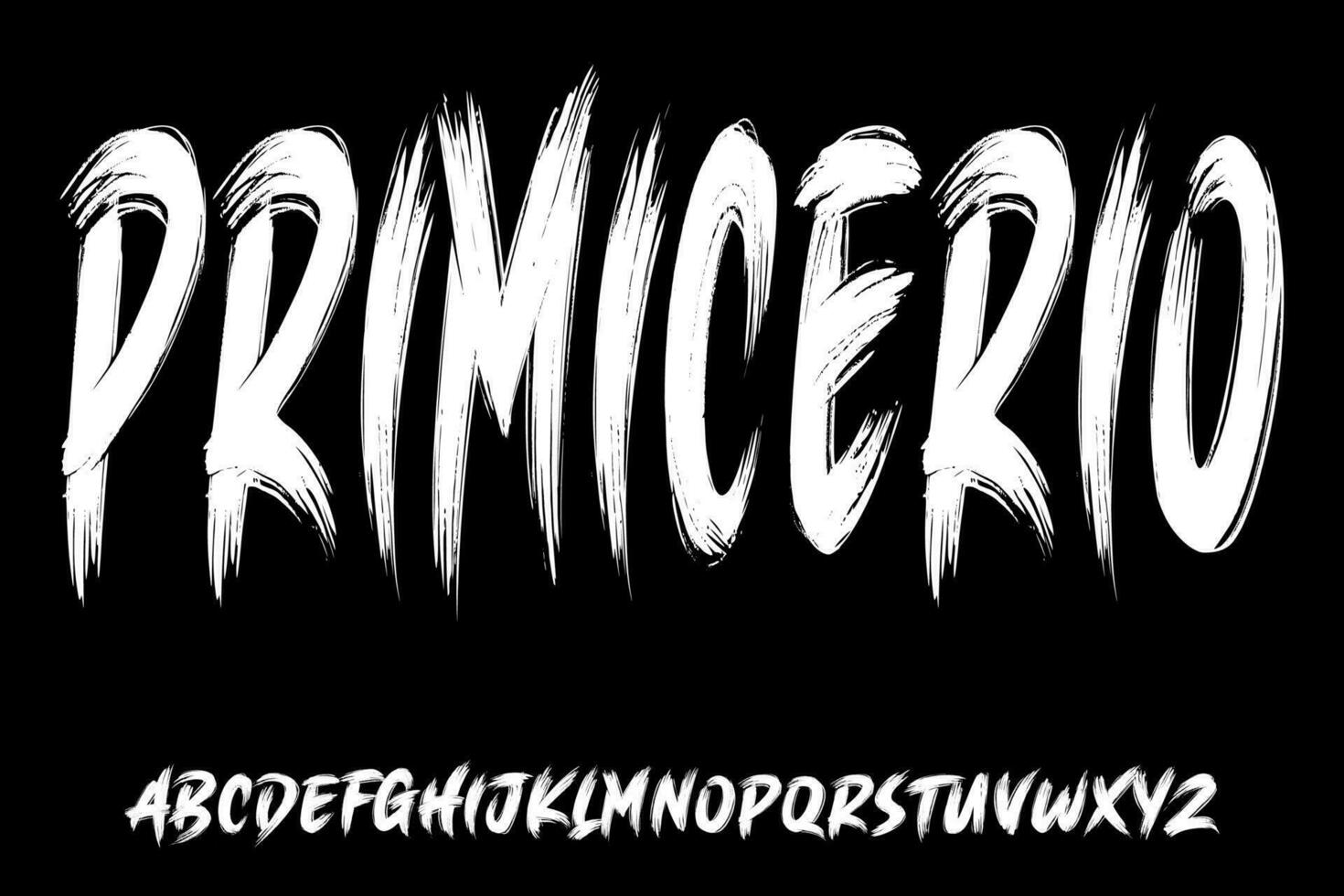 Ector the brush and elegant font glamour style. vector