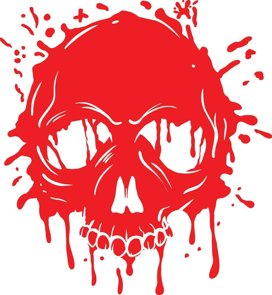 ilustración de grunge cráneo vector