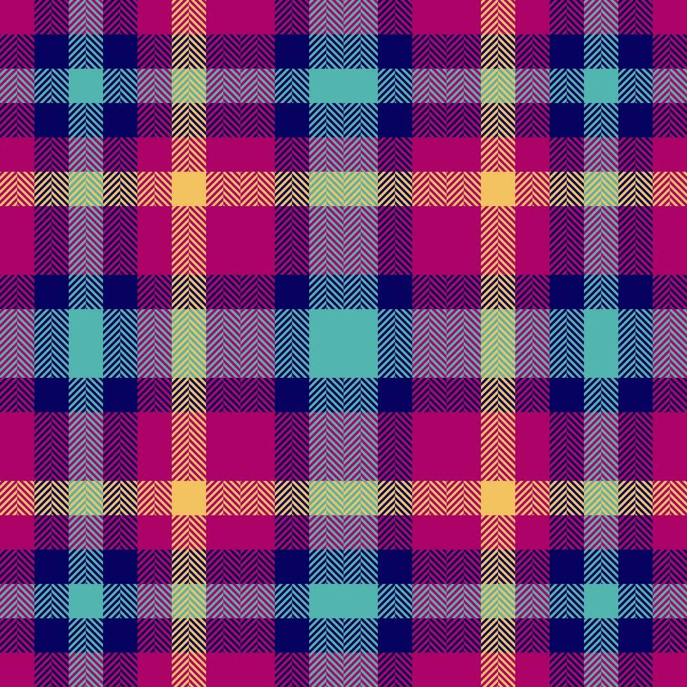 Vector background texture of seamless plaid pattern with a tartan check fabric textile.