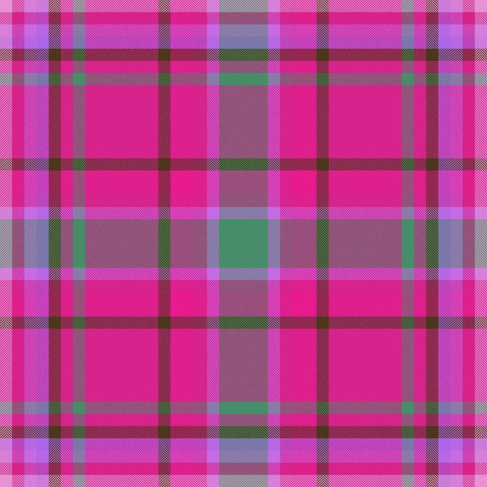 Plaid pattern tartan of seamless vector textile with a background fabric texture check.