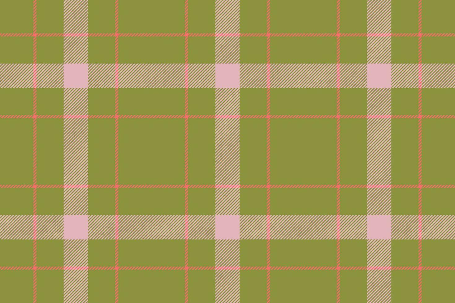 Plaid background, check seamless pattern in green. Vector fabric texture for textile print, wrapping paper, gift card or wallpaper.