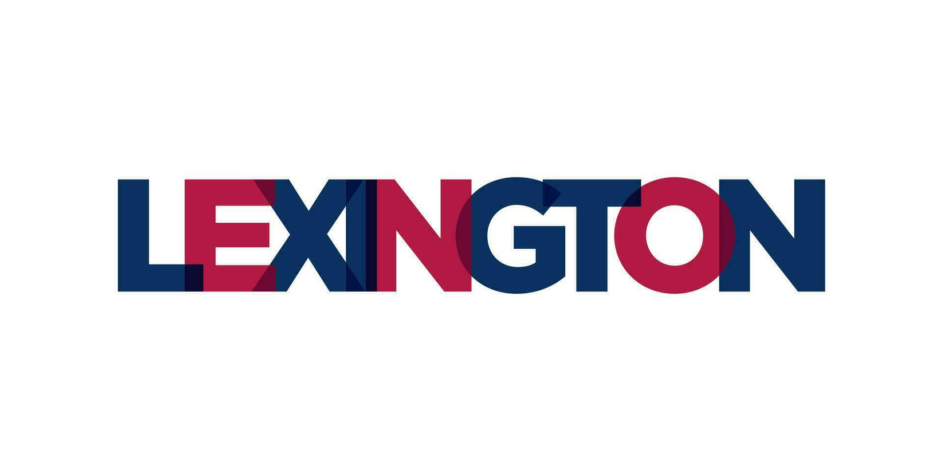 Lexington-Fayette, Kentucky, USA typography slogan design. America logo with graphic city lettering for print and web. vector