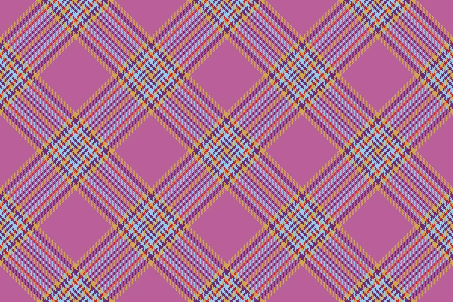 Textile seamless pattern of fabric plaid texture with a vector tartan check background.