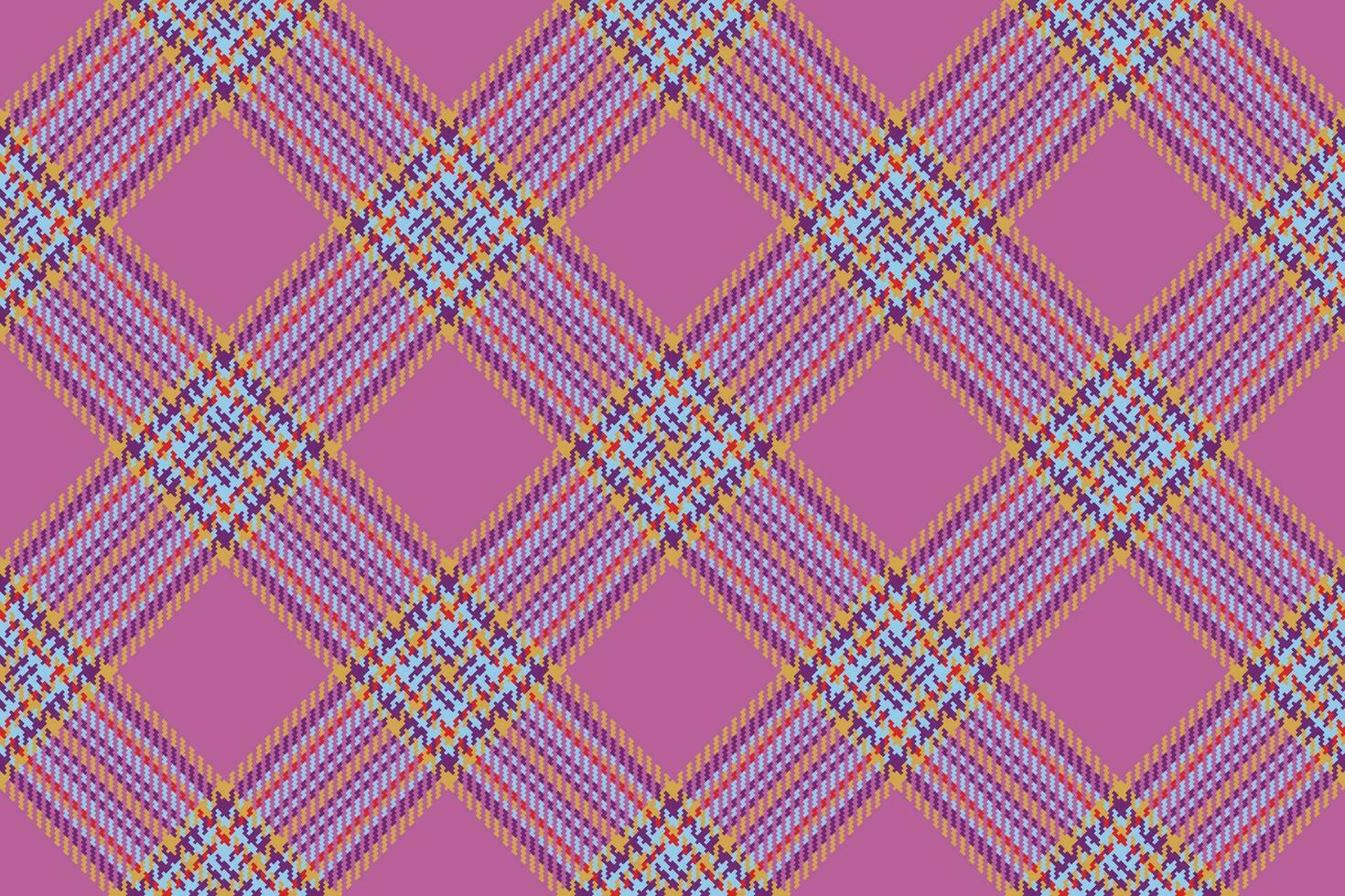 Textile seamless pattern of fabric plaid texture with a vector tartan check background.