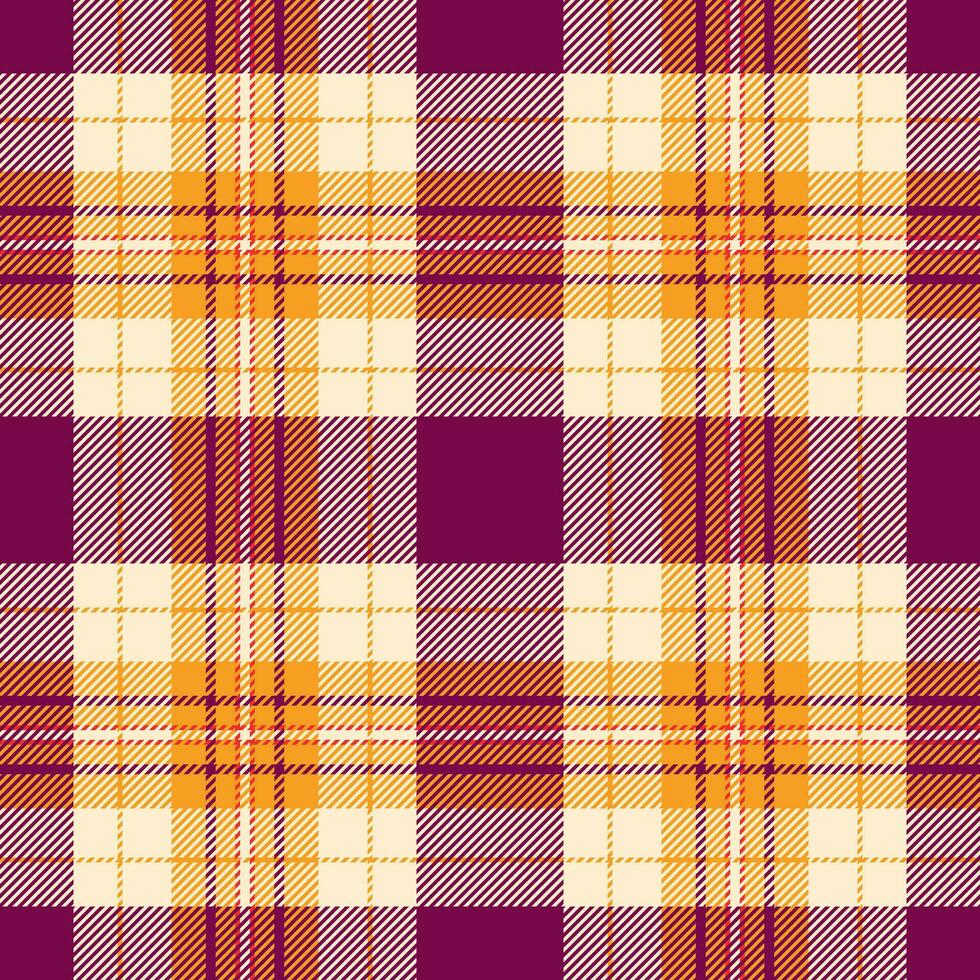 Fabric texture textile of tartan check seamless with a plaid vector background pattern.