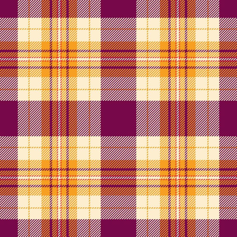 Fabric texture textile of tartan check seamless with a plaid vector background pattern.