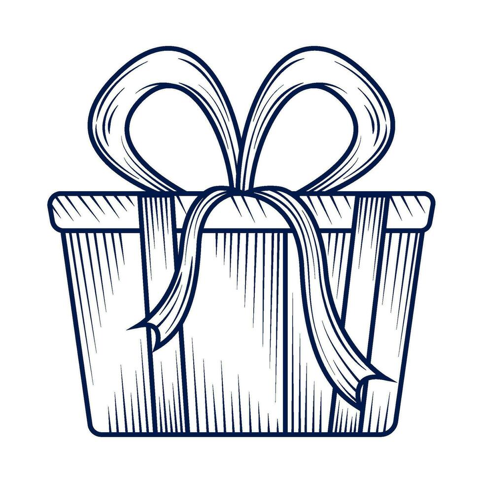 A gift packet with bow icon isolated vector