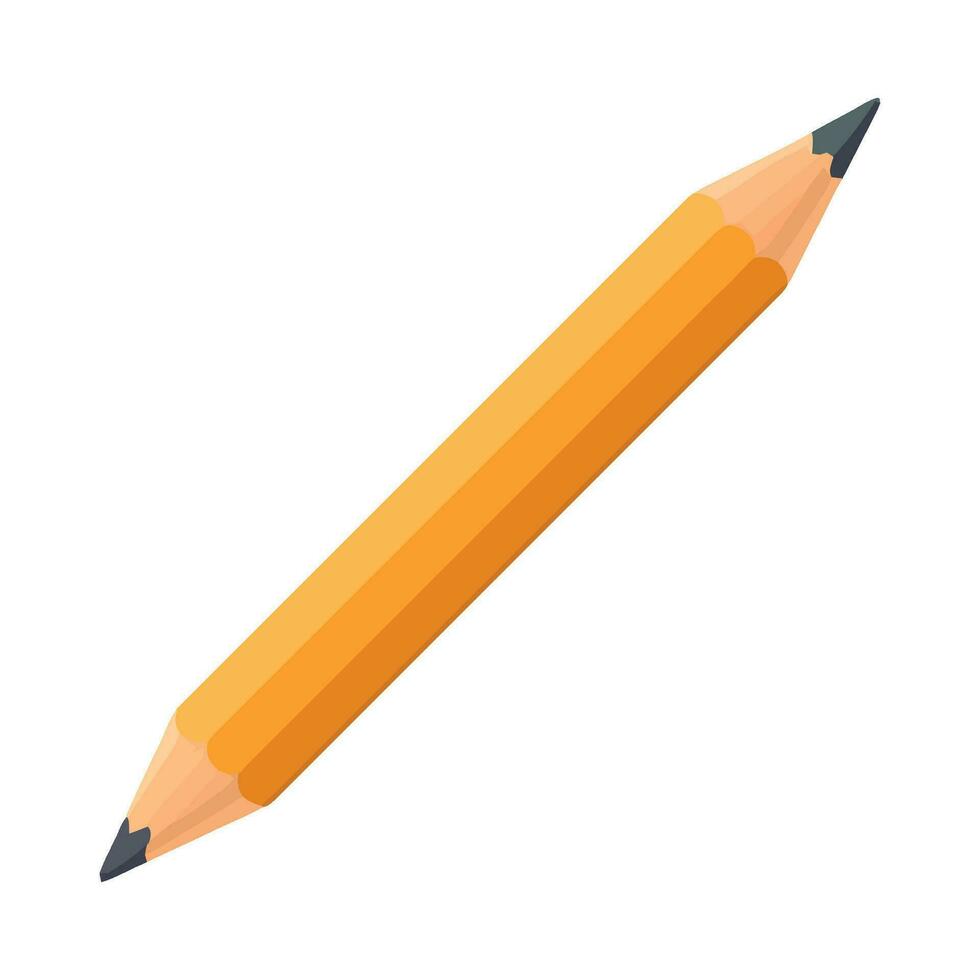 Yellow pencil supply school icon isolated vector