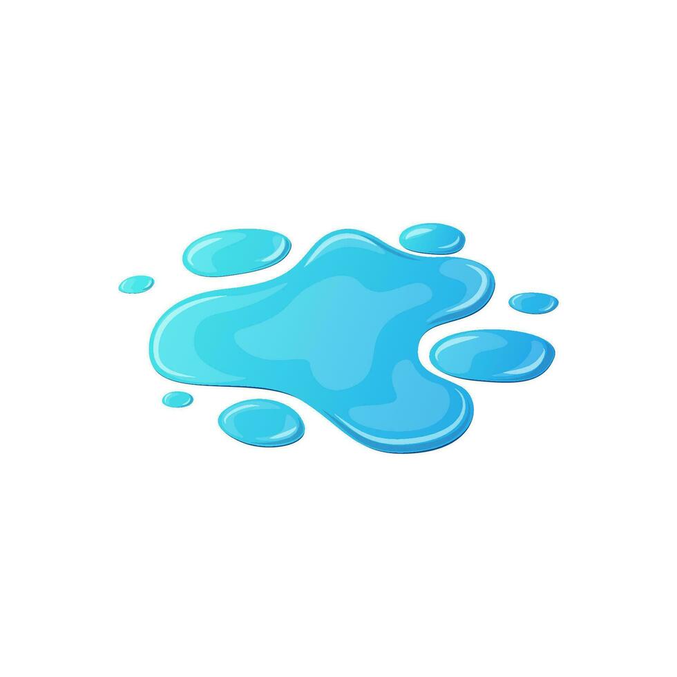 Water spill or puddle vector isolated on white background.