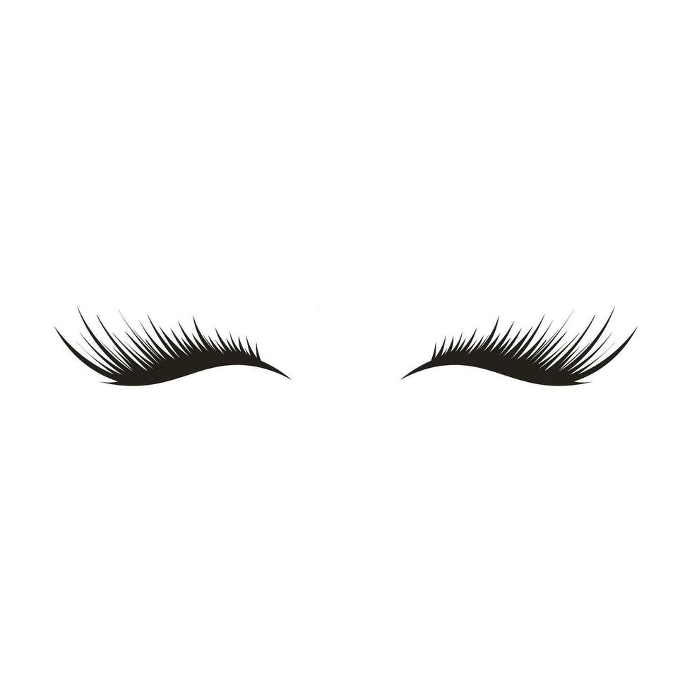 eyelashes vector isolated on white background