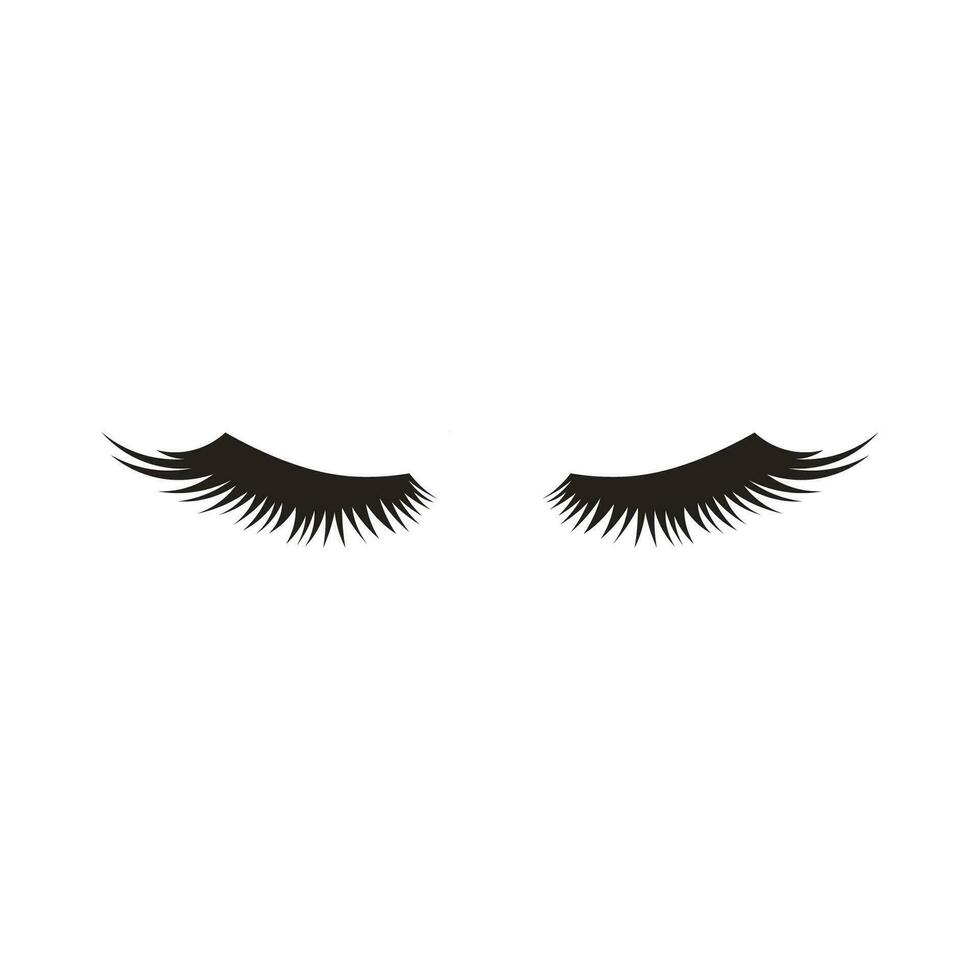 eyelashes vector isolated on white background