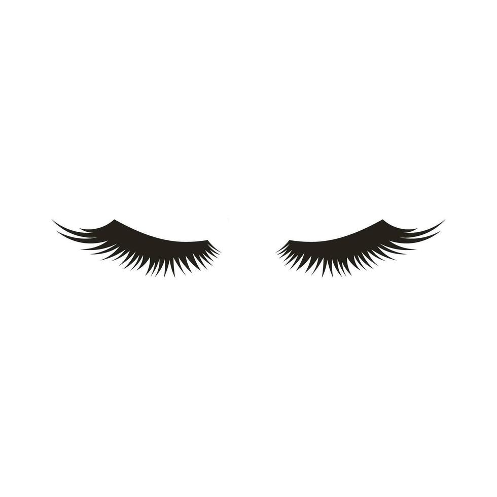 eyelashes vector isolated on white background