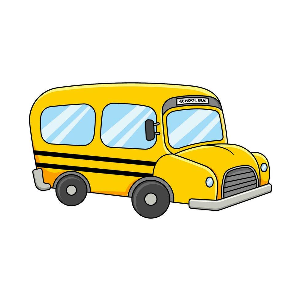 colegio autobús vector aislado en blanco antecedentes.